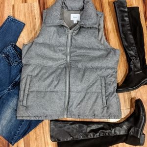 Gray Fleece Lined Vest